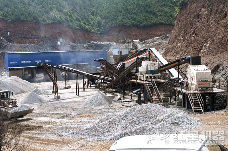 新型干法制砂生產(chǎn)線，破碎硬度較小的物料