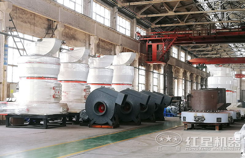 紅星機(jī)器磨粉機(jī)車間實(shí)拍，全部是自主生產(chǎn)